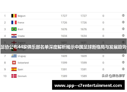 足协公布44家俱乐部名单深度解析揭示中国足球新格局与发展趋势